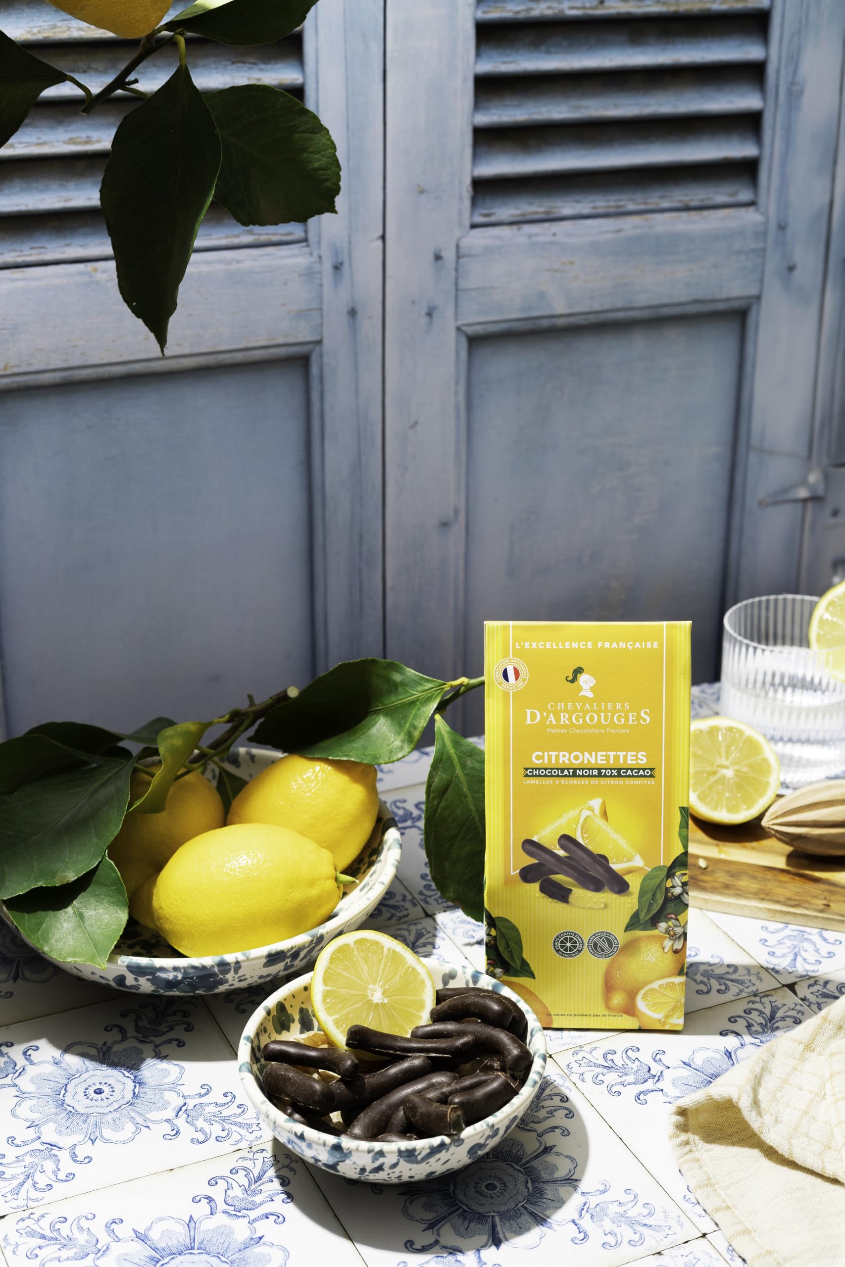 CHEVALIERS D'ARGOUGES Maîtres Chocolatiers Français - Orangettes enrobées chocolat noir 70% - Étui Dégustation 160g