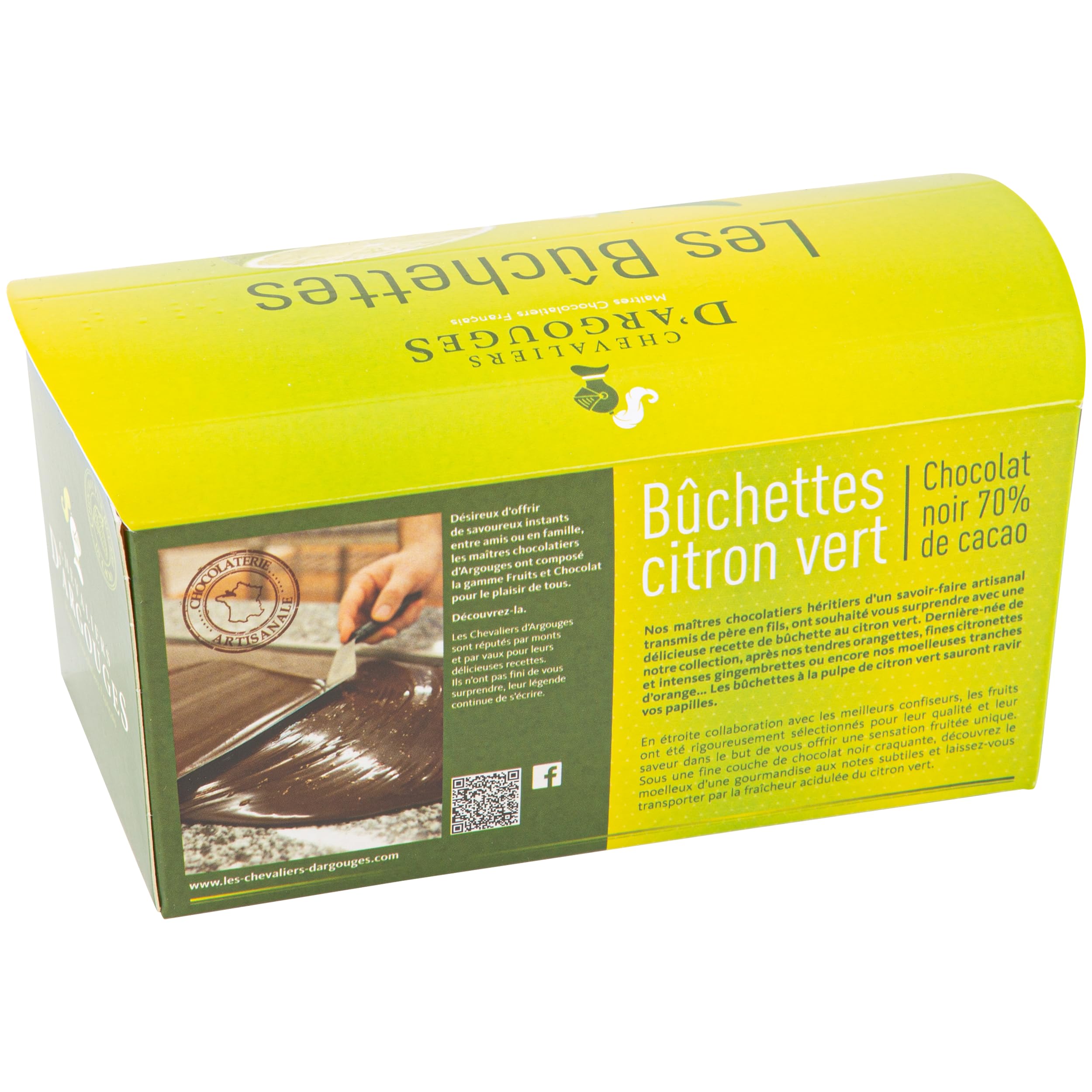 CHEVALIERS D'ARGOUGES Maîtres Chocolatiers Français - Orangettes enrobées chocolat noir 70% - Étui Dégustation 160g