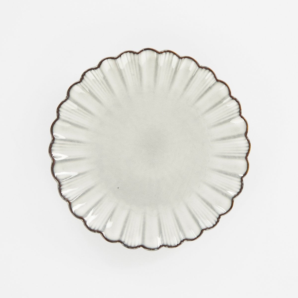Assiette petit déjeuner Corfou Gris