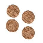Coasters tissés à partir d’herbiers marins Ensemble de 4 ou 8 sous-verres ronds faits à la main SUKU