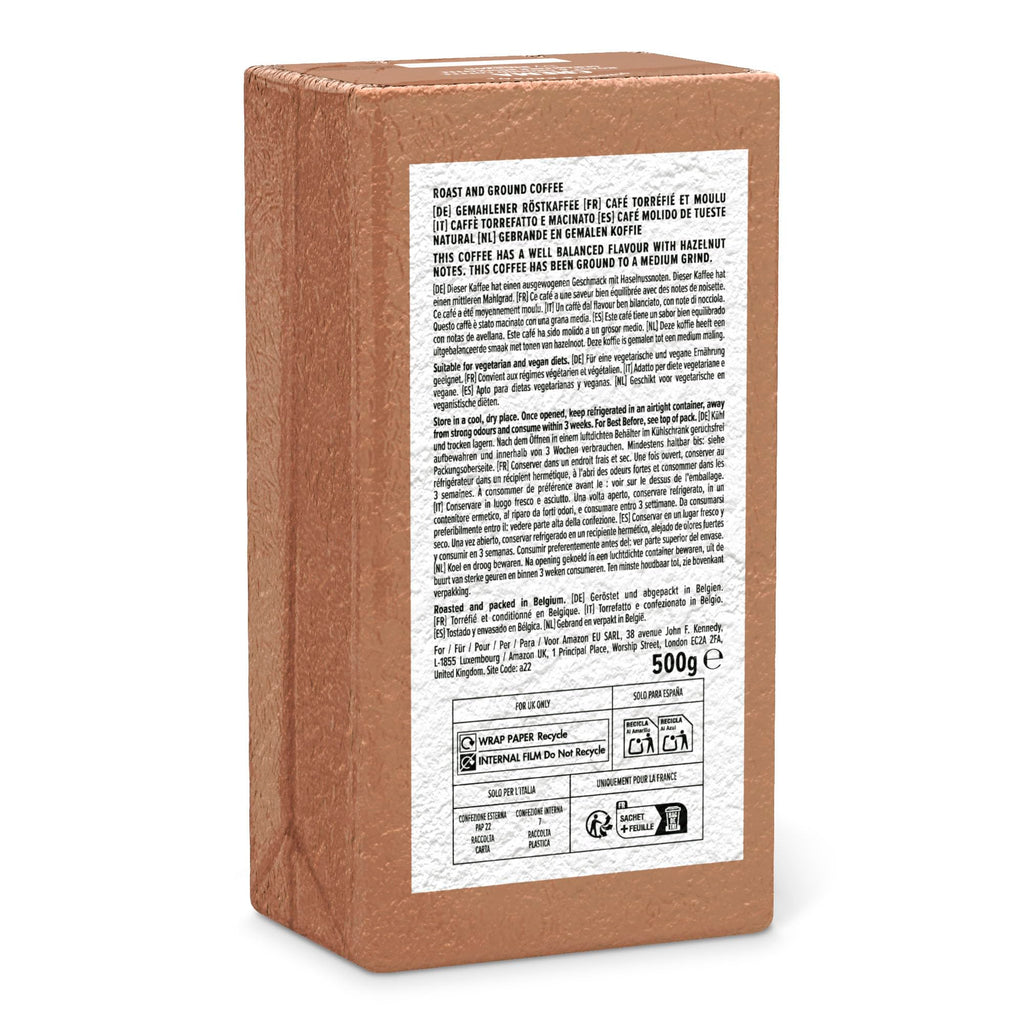 by Amazon Café moulu Espresso Crema, Torréfaction Moyenne, 250g, Lot de 4 - Certifié Rainforest Alliance