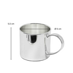 Bécher pour enfants EDZARD, tasse de baptême Linda, noble argenté, hauteur 5 cm, diamètre 6 cm