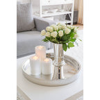 EDZARD plateau plateau de service Richmond, rond, inox poli miroir, diamètre 55 cm