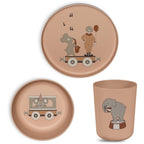 Service de table en bioplastique (PLA) Milas, paquet de 3
