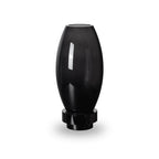 Vase moderne, design innovant, verre haut de gamme noir. RUD30