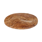 Planche à petit-déjeuner ovale 24 cm en bois d'olivier
