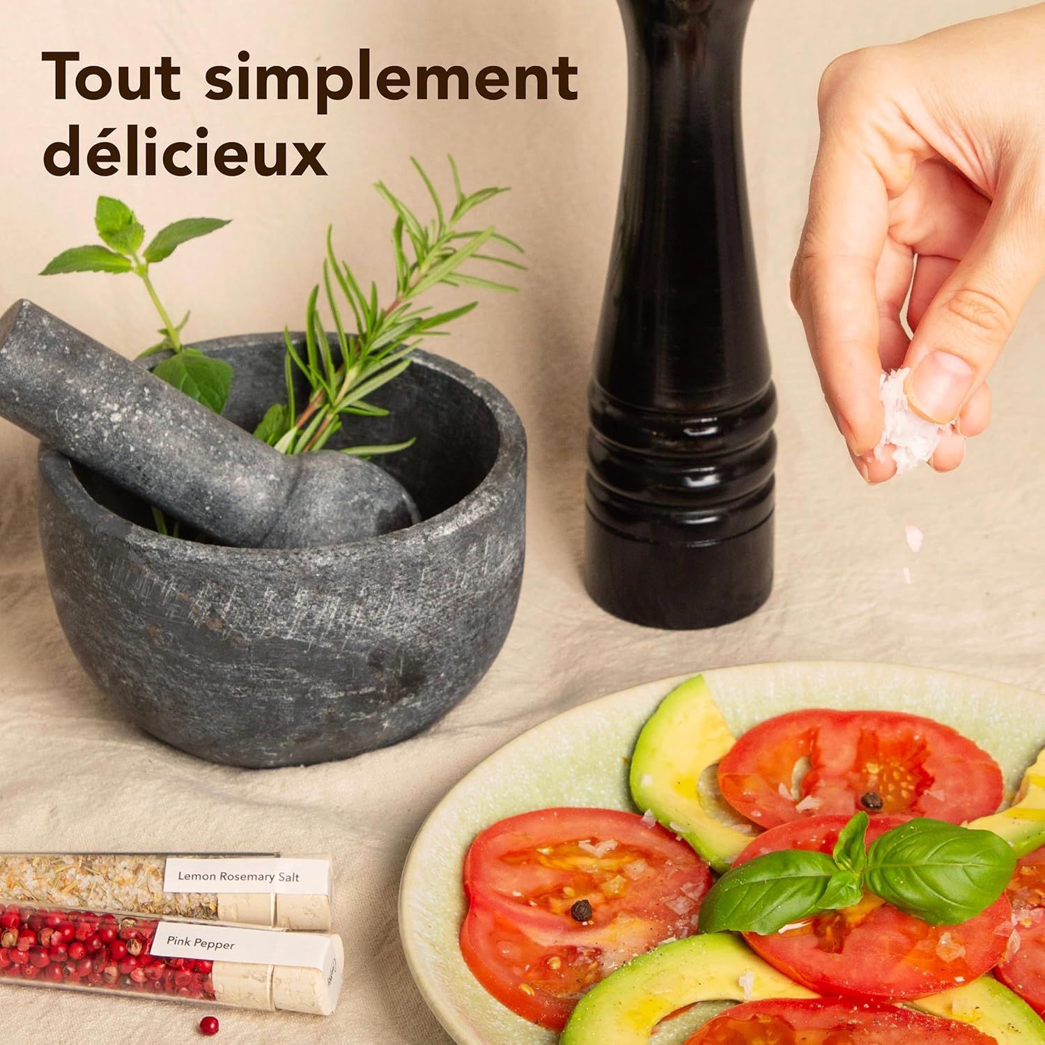 Coffret Cadeau Sels & Poivres de Craftly | Coffret d'épices et d'assaisonnements pour la cuisine | 6 sels & 6 poivres - Himalaya, Hawaï, Romarin citronné & plus | Coffret cadeau pour hommes & femmes