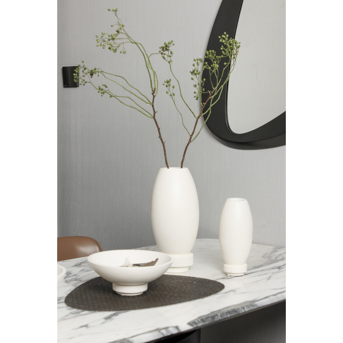 Art de la Table Vase en nano-ciment moderne, design innovant. RUD30WH Zistyhome art de la table