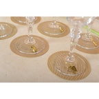Marques verre charme dorés - lot de 6