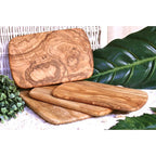Planche à petit-déjeuner 22 cm en bois d'olivier