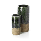 Le Vase Cylindre Mousse - Vert Béton - M
