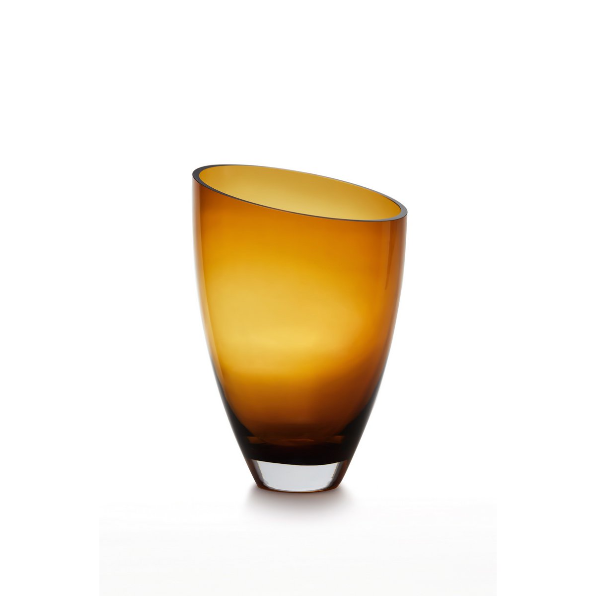 Art de la Table grand vase en verre, cristal clair, ambre, BULED 30 AMBER Verre de 9 mm d'épaisseur Zistyhome art de la table