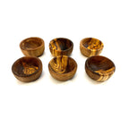 Set de 6 coquetiers PICCOLO en bois d'olivier
