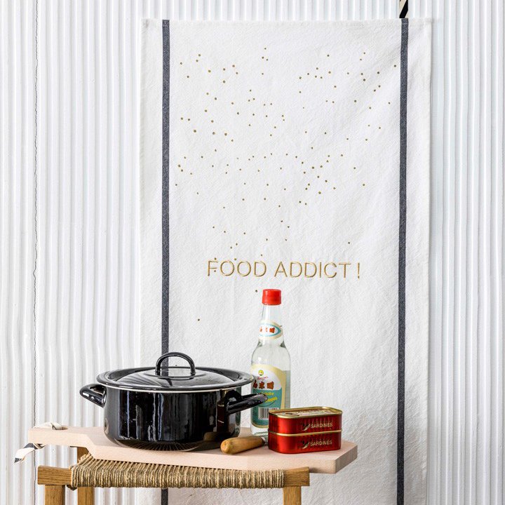 Torchon Addict ou Blanc 50 x 70