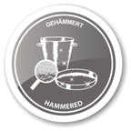 Assiette Leonora (Ø 25 cm, hauteur 3,2 cm), martelée, inox EDZARD-SHOP.com