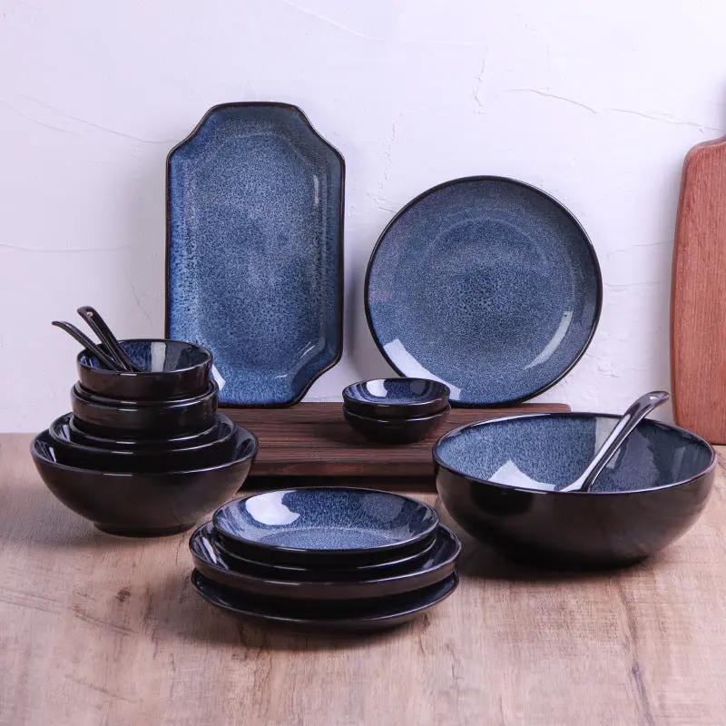 Assiette Steak Ciel Étoilé Européenne – Vaisselle Porcelaine Glaçage Four Style Américain Dropshipman