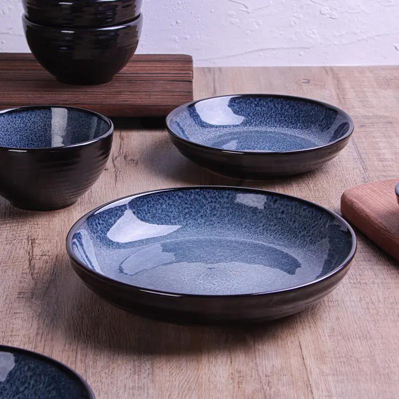 Assiette Steak Ciel Étoilé Européenne – Vaisselle Porcelaine Glaçage Four Style Américain Dropshipman