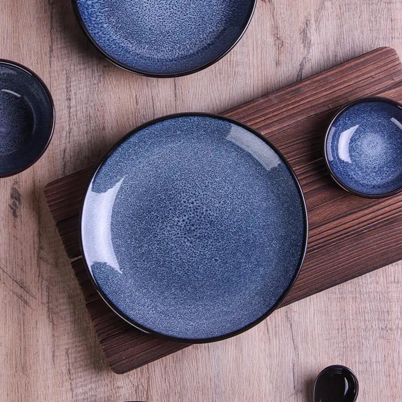 Assiette Steak Ciel Étoilé Européenne – Vaisselle Porcelaine Glaçage Four Style Américain Dropshipman