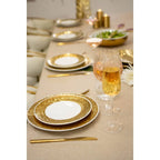 Assiette à dessert blanche et dorée 22cm AULICA