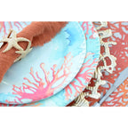Assiette à dessert en mélamine corail 23x23x2cm AULICA