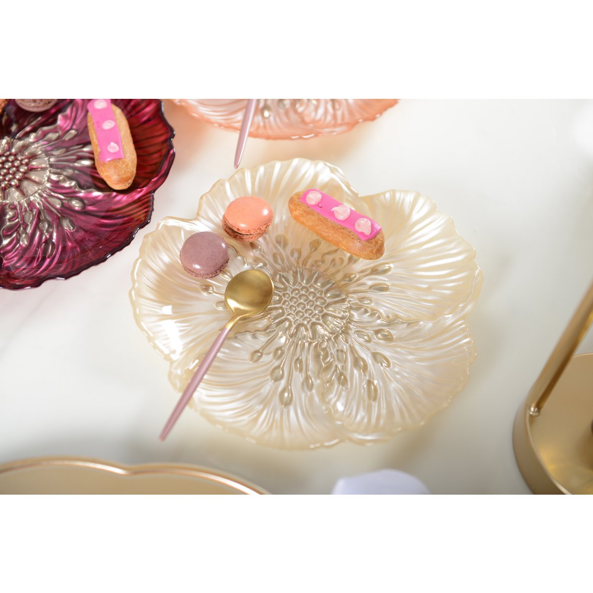 Art de la Table Assiette à dessert fleur vanille Zistyhome art de la table