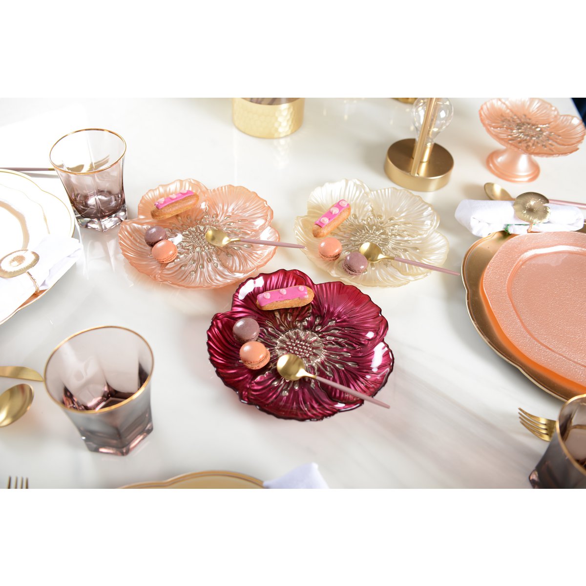 Art de la Table Assiette à dessert fleur vanille Zistyhome art de la table