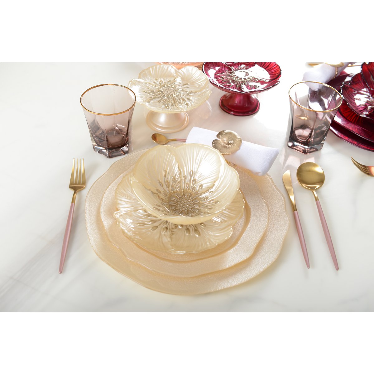 Art de la Table Assiette à dessert fleur vanille Zistyhome art de la table
