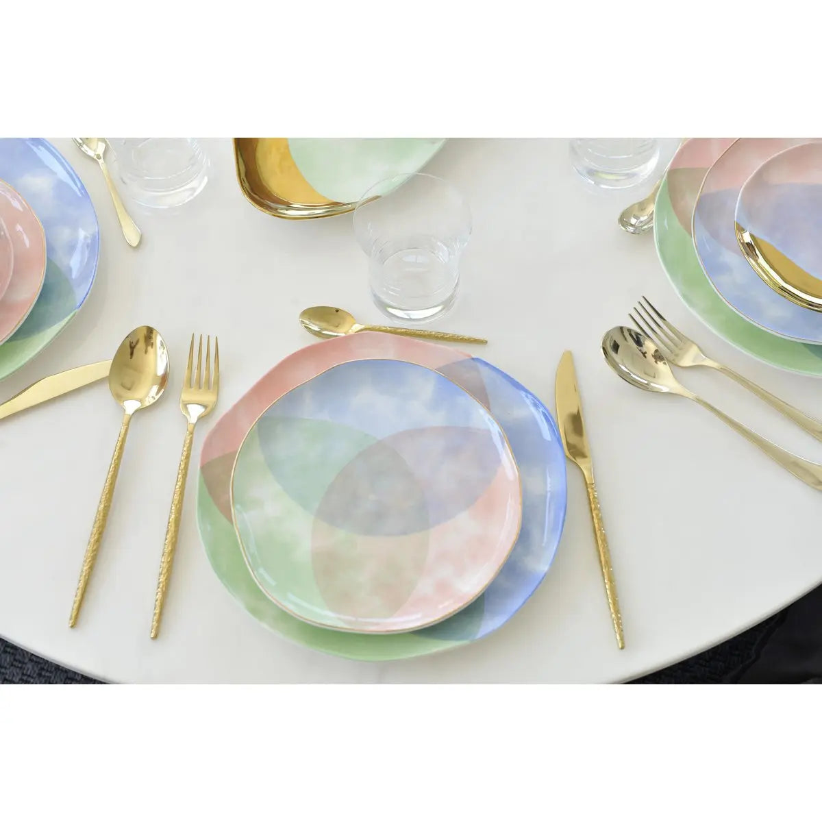 Assiette à dessert tricolore-Paradise AULICA