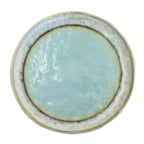 Assiette à dessert turquoise en porcelaine 21.5x21.5x1.4cm AULICA
