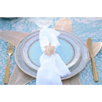 Assiette à dessert turquoise en porcelaine 21.5x21.5x1.4cm AULICA