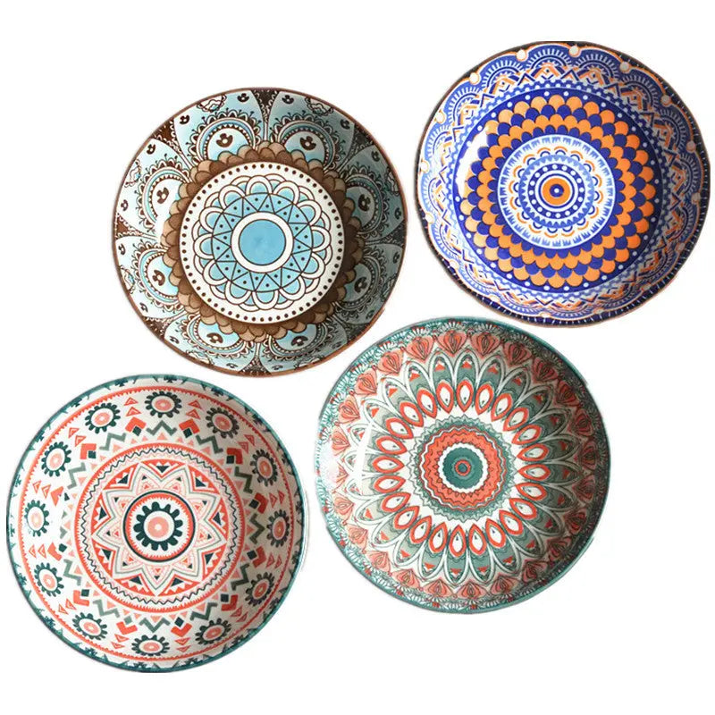 Assiette céramique sous-glaçure créative assaisonnement – Soucoupe artisanale traditionnelle Dropshipman