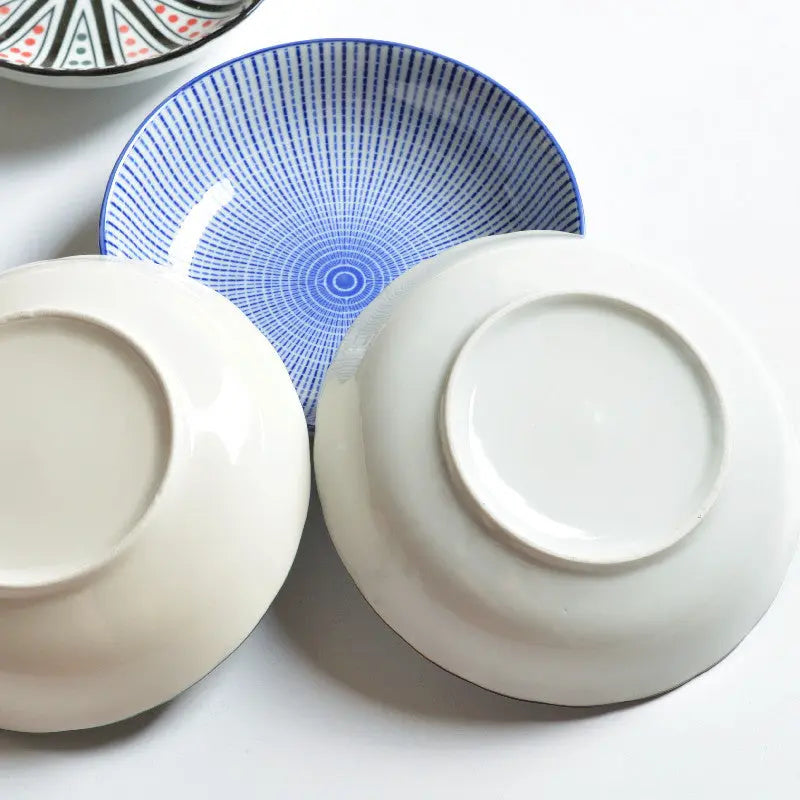 Assiette céramique sous-glaçure créative assaisonnement – Soucoupe artisanale traditionnelle Dropshipman