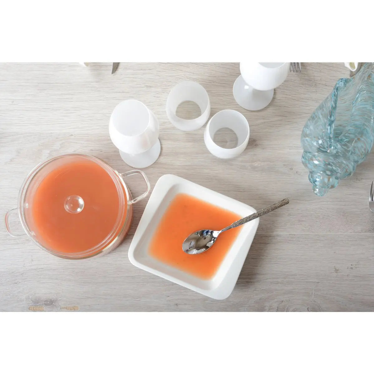 Assiette creuse blanche Anna 20.5x18.2x3.1cm AULICA