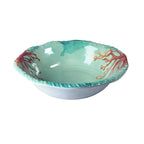 Assiette creuse en mélamine corail 20x20x5.5cm AULICA