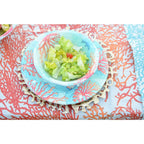 Assiette creuse en mélamine corail 20x20x5.5cm AULICA