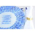 Assiette de présentation poisson bleu 30x30x2.2cm AULICA
