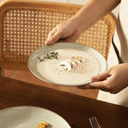 Assiette nordique – Plat porcelaine motif uni Dropshipman