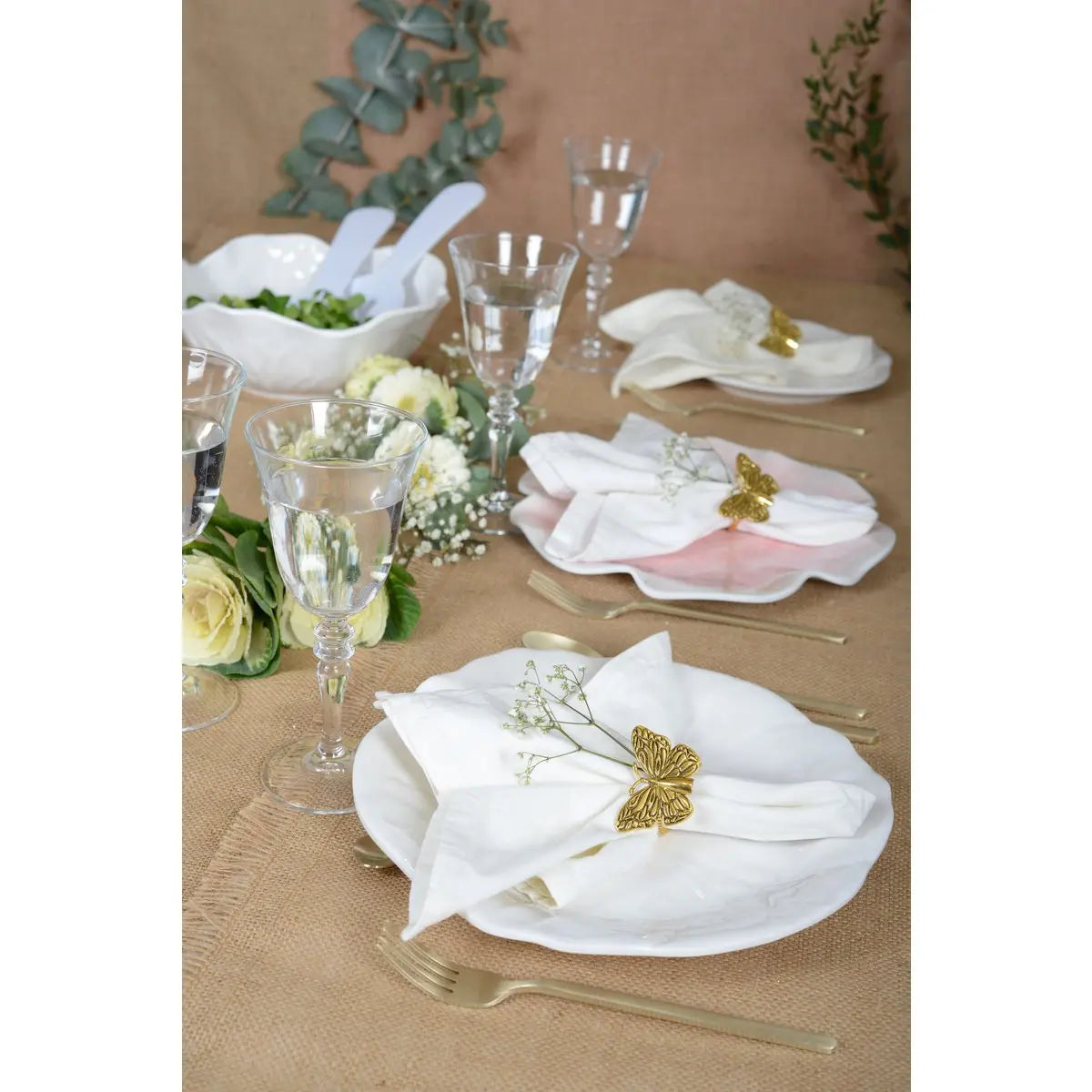 Assiette plate blanche en mélamine 27x27x2cm AULICA