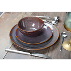 Assiette plate bordeaux AULICA