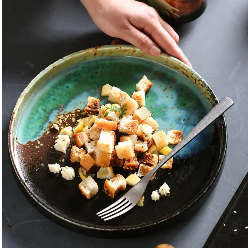 Assiette plate céramique Art Océan Dropshipman