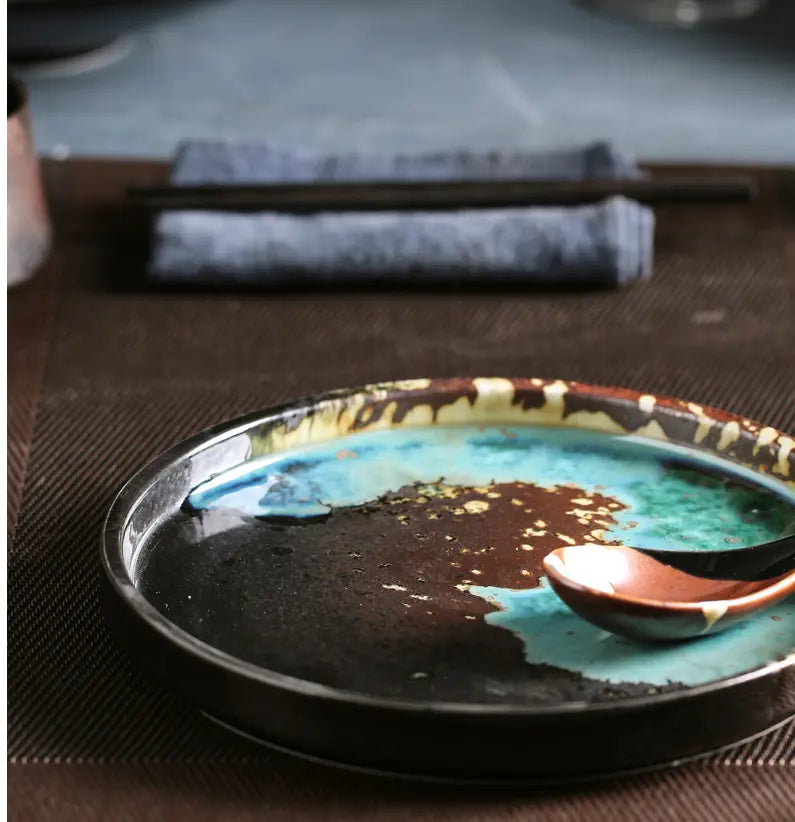 Assiette plate céramique Art Océan Dropshipman