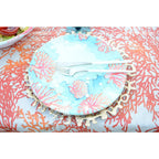 Assiette plate en mélamine corail 28x28x2.5cm AULICA