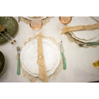 Assiette plate fleur blanche 30cm AULICA