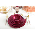 Assiette plate fuchsia AULICA