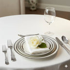 Assiette plate triple filet argent 27cm AULICA