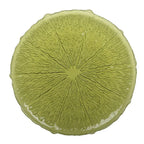 Assiette plate verte 28cm - citron AULICA