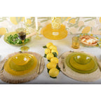 Assiette plate verte 28cm - citron AULICA