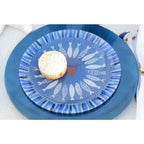 Assiette poisson bleu foncé 20x20x1.3cm -  lot de 6 AULICA