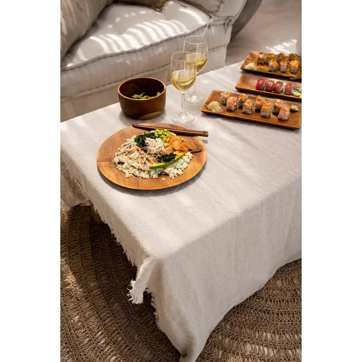 Assiette ronde en racine de teck - L Bazar Bizar Living