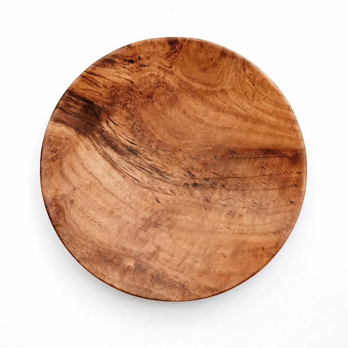 Assiette ronde en racine de teck - L Bazar Bizar Living
